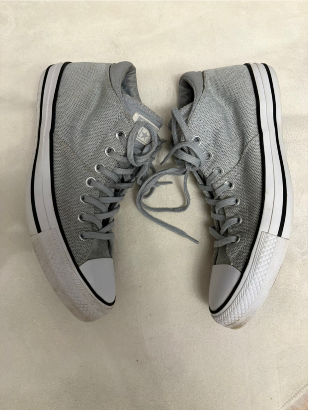 Women's Converse All Star High Top Sneakers Grey Size 10 - Picture 3 of 6